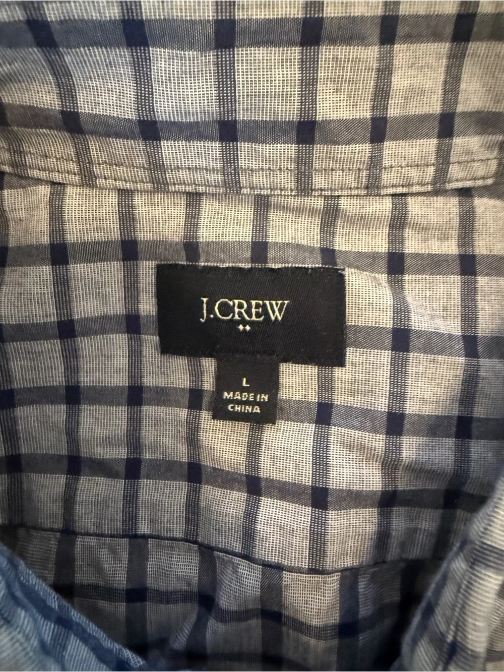J.Crew Button-Down Plaid Shirt – Men’s Large
